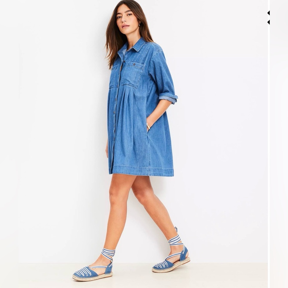 Loft Chambray Mini Dress
